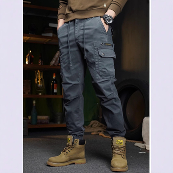 Férfiaknak szóló amerikai retro cargo nadrág húzózsinórral, mindennapi jogger nadrág, taktikai stílus
