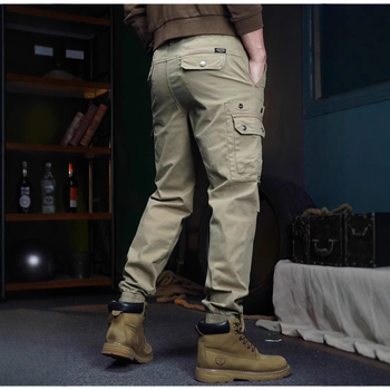 Férfiaknak szóló amerikai retro cargo nadrág húzózsinórral, mindennapi jogger nadrág, taktikai stílus