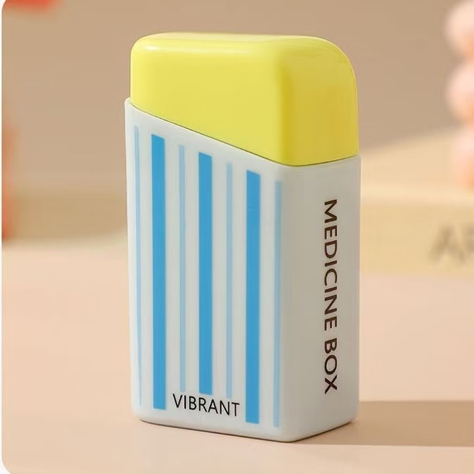 Dopamine Mini prijenosna kutija za lijekove s jednim klikom, 7 pretinaca, za tri dnevna obroka