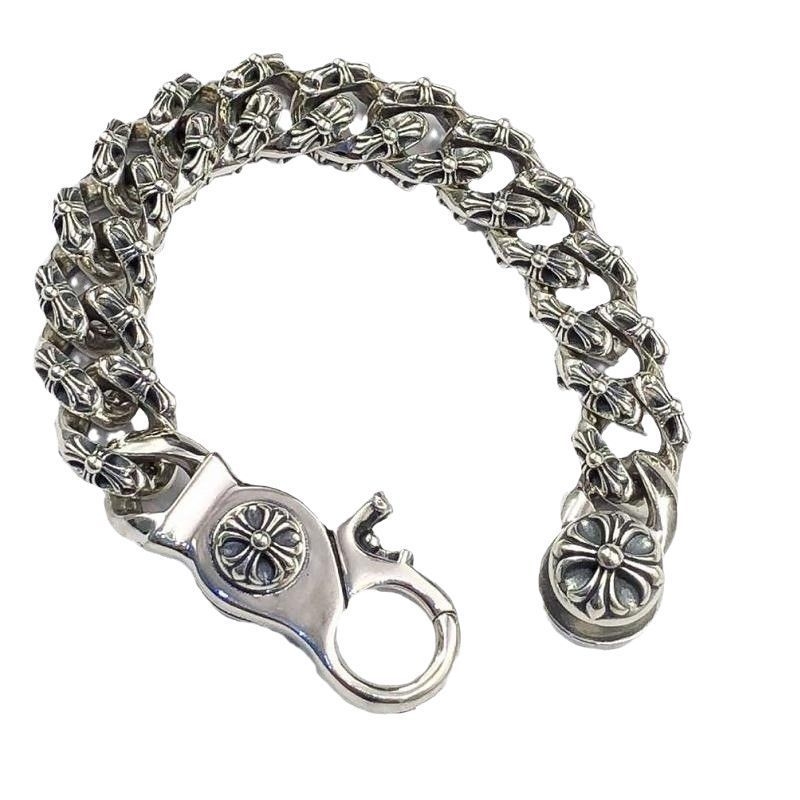 Muška retro narukvica s križem, metalna, hip-hop stil