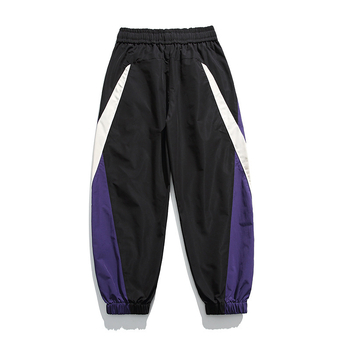 Ανδρικά casual jogger παντελόνια με πλευρική ρίγα και σχέδιο color-block, στυλ δρόμου πόλης άνοιξη-φθινόπωρο