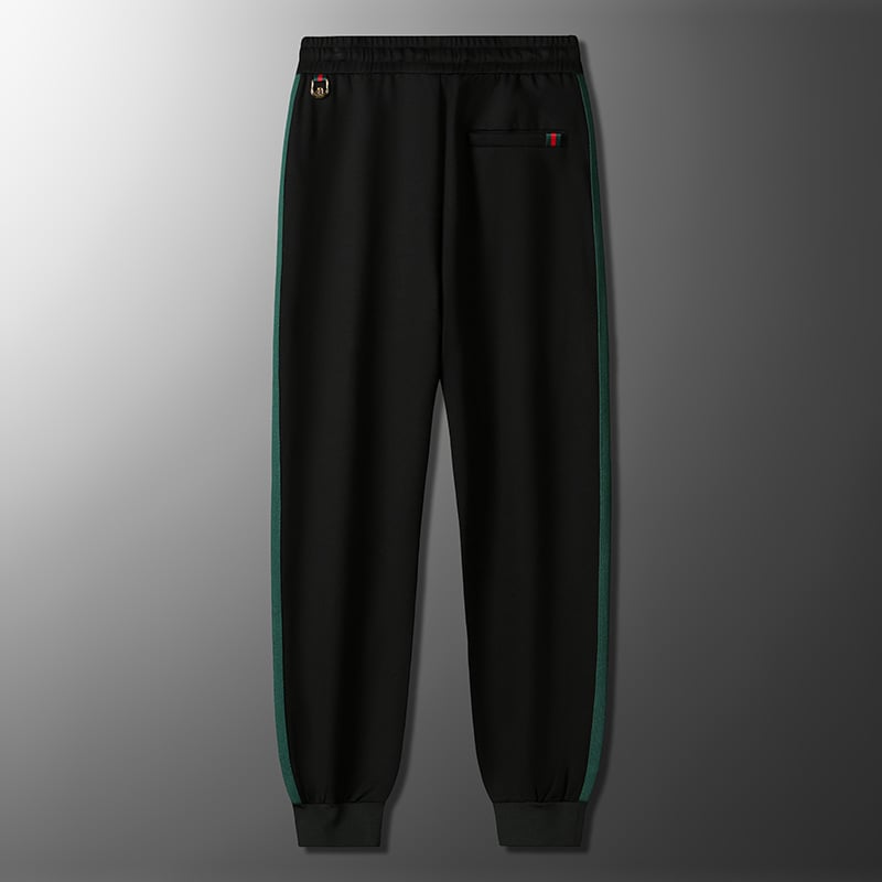 Muške casual hlače s rhinestones motivom pčele, geometrijski uzorak, bijele manžete, visok struk, vezanje, plus veličina