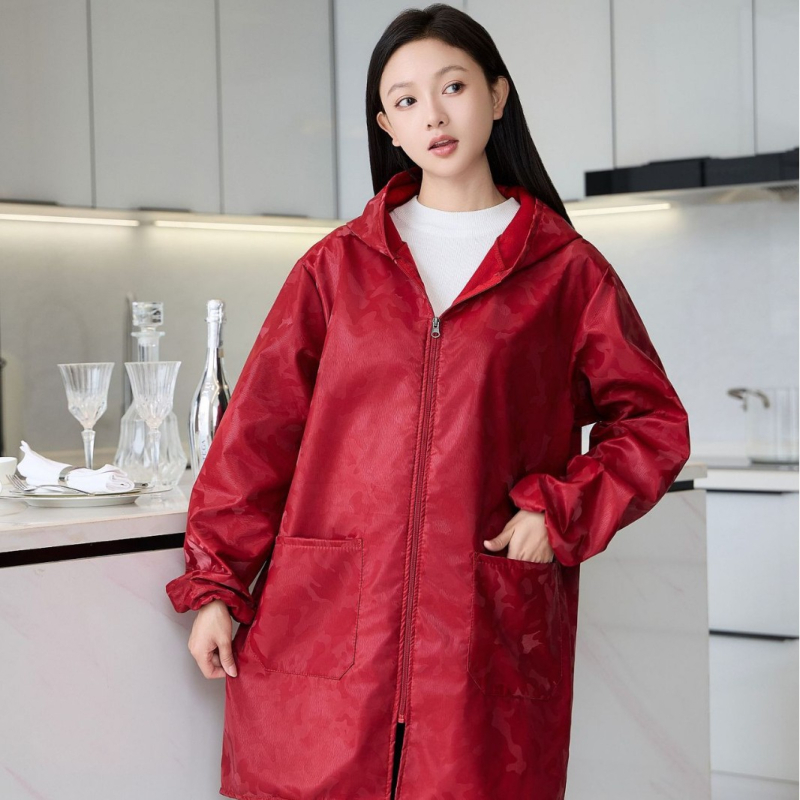 PU mekana koža vodootporna zaštitna jakna s fleece unutrašnjosti, otporna na mrlje i ulje, kamuflažni dizajn za jesen/zimu, unisex