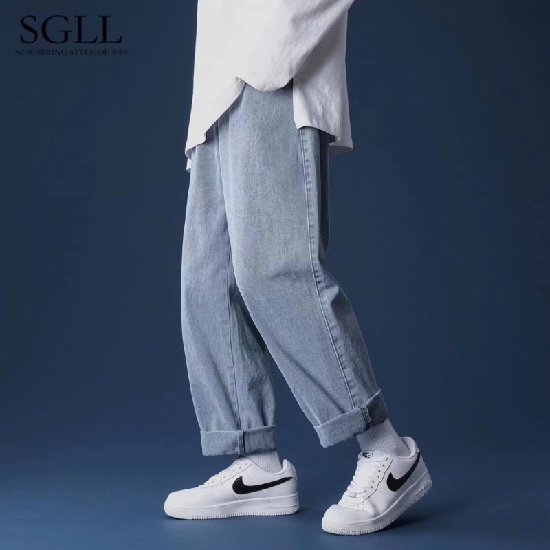 Muške široke traperice za proljeće, američki retro hip-hop stil, nišni dizajn, ulični vibe, trendi casual hlače
