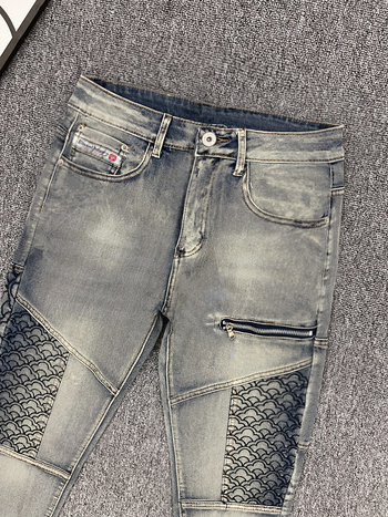Muške retro traperice ravnog kroja s izšivanjem, američki stil, slim fit, elastične