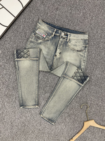 Muške retro traperice ravnog kroja s izšivanjem, američki stil, slim fit, elastične