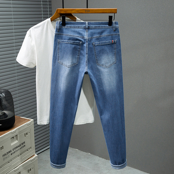 Muške traperice za proljeće-ljeto, plus veličina, slim-straight kroj, udoban lagani denim