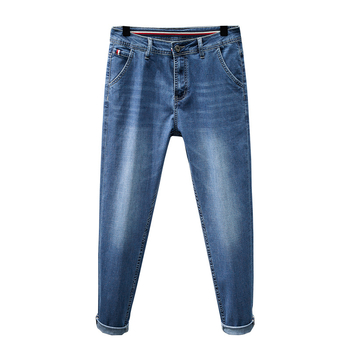 Muške traperice za proljeće-ljeto, plus veličina, slim-straight kroj, udoban lagani denim