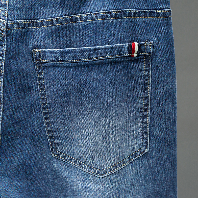 Muške traperice za proljeće-ljeto, plus veličina, slim-straight kroj, udoban lagani denim