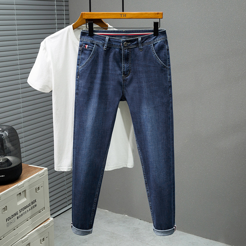 Muške traperice za proljeće-ljeto, plus veličina, slim-straight kroj, udoban lagani denim