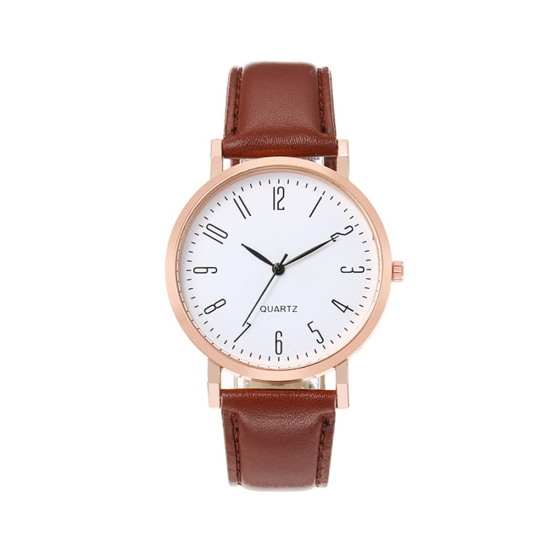 Wokai muški sat za poslovni i casual stil, brojčani prikaz, okrugli cifernik 40 mm, PU kaiš, kvarcni mehanizam, moguć otisak logotipa
