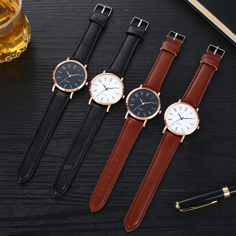 Wokai muški sat za poslovni i casual stil, brojčani prikaz, okrugli cifernik 40 mm, PU kaiš, kvarcni mehanizam, moguć otisak logotipa