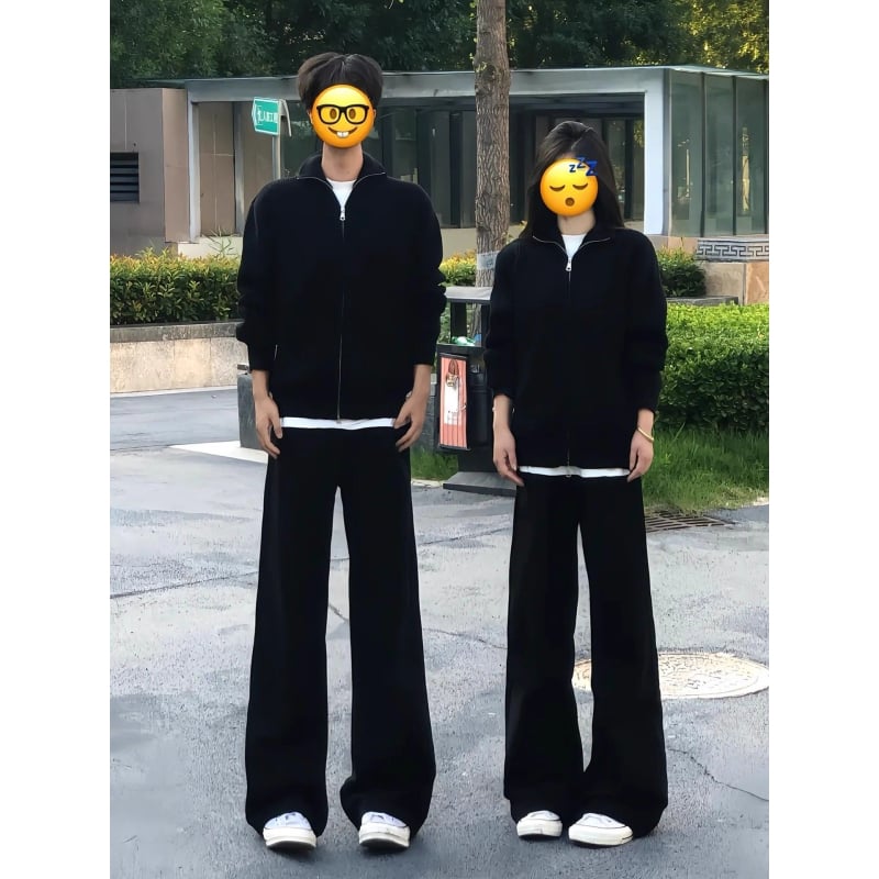 Monster crne traperice bootcut za muškarce, čista krojenja, ravne nogavice