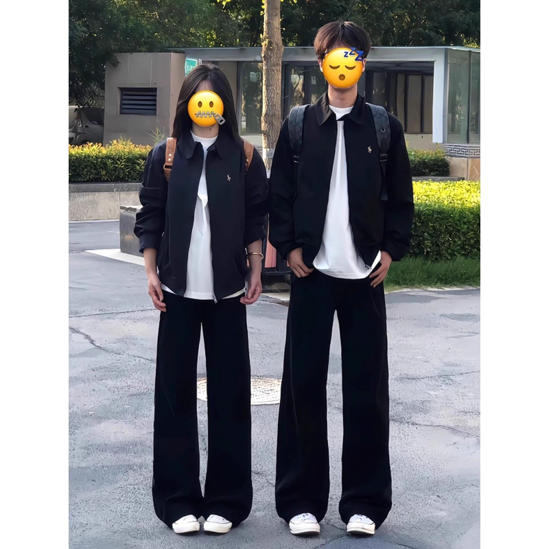 Monster crne traperice bootcut za muškarce, čista krojenja, ravne nogavice