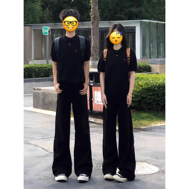 Monster crne traperice bootcut za muškarce, čista krojenja, ravne nogavice