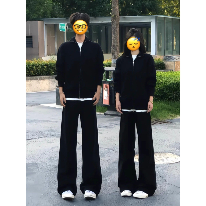 Monster crne traperice bootcut za muškarce, čista krojenja, ravne nogavice
