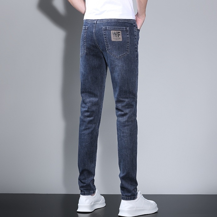 Ανδρικά τζιν με ίσια γραμμή, ελαφρύ denim, μεσαία μέση, 2025 άνοιξη-καλοκαίρι, πολλαπλών τσεπών