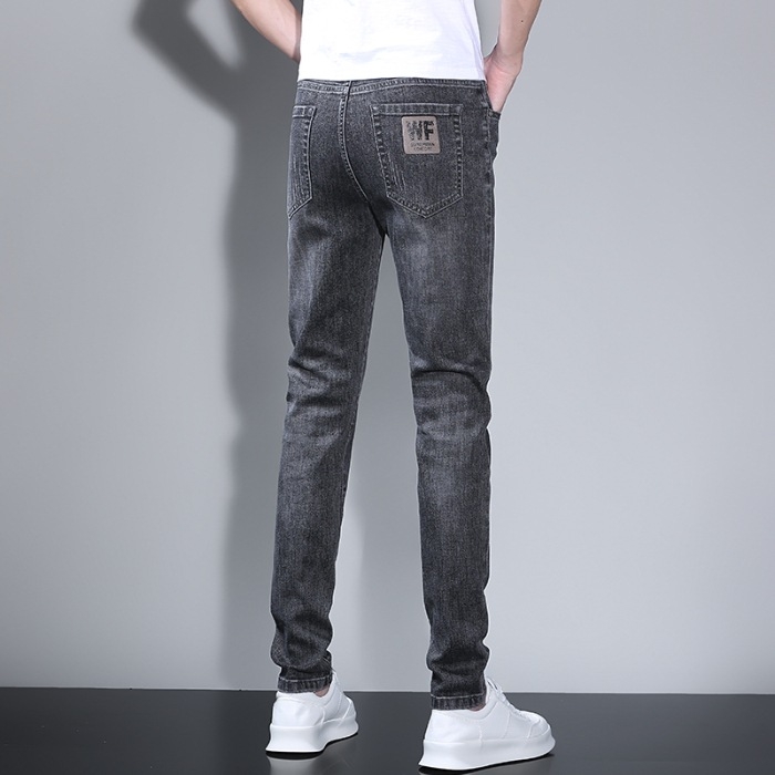 Ανδρικά τζιν με ίσια γραμμή, ελαφρύ denim, μεσαία μέση, 2025 άνοιξη-καλοκαίρι, πολλαπλών τσεπών