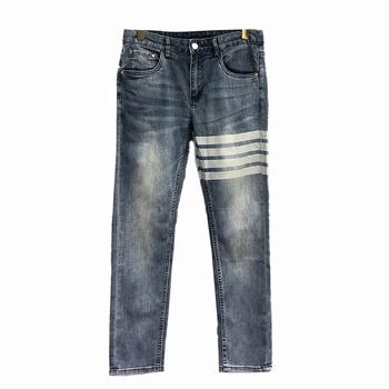 Muške traperice ravnog kroja, slim-fit, s dizajnom četiri crte, casual, svestrane