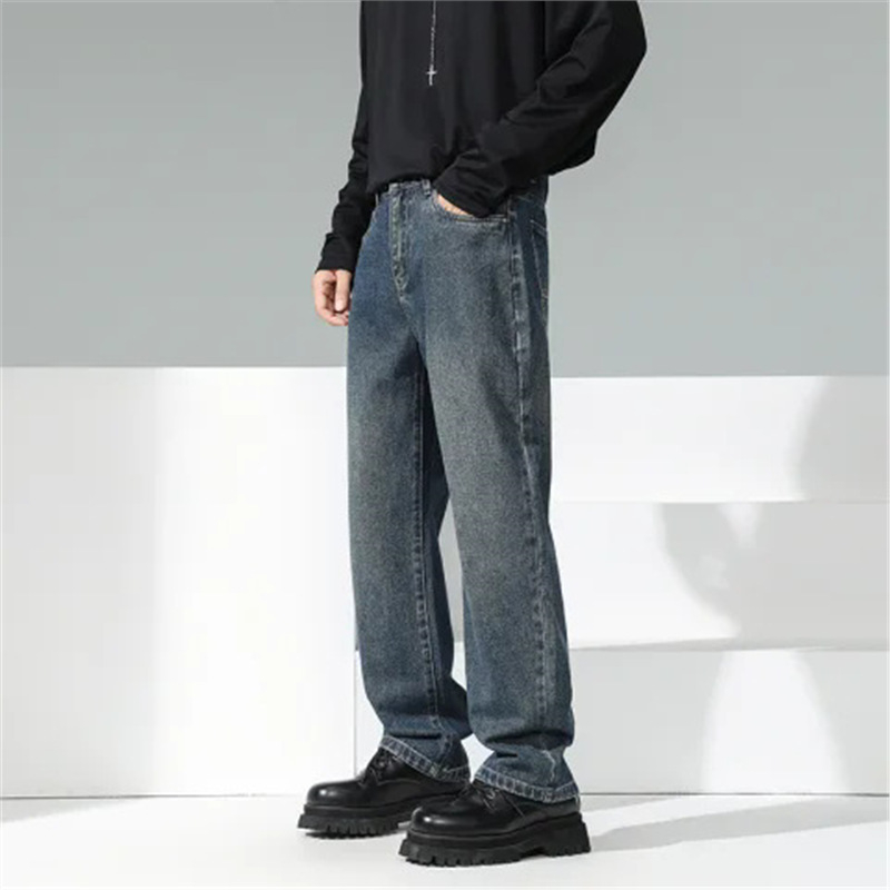 Muške traperice denim Scimitar kroja – jesenji trend, izblijeđene, široke nogavice
