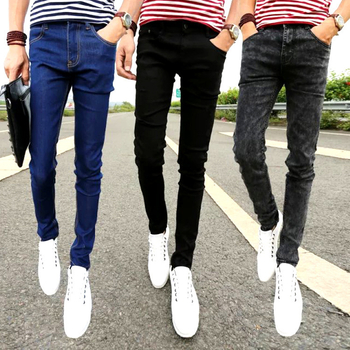 Ljetne muške traperice, slim-fit, rastezljive, ceruzni kroj, korejski stil