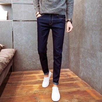 Ljetne muške traperice, slim-fit, rastezljive, ceruzni kroj, korejski stil