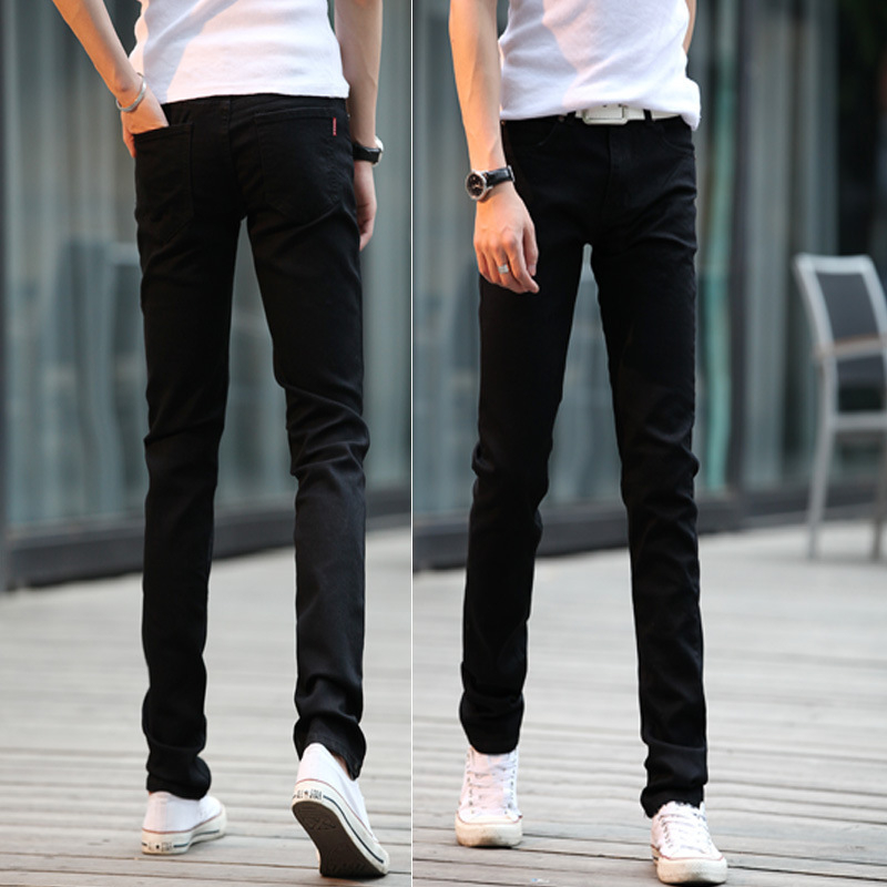 Ljetne muške traperice, slim-fit, rastezljive, ceruzni kroj, korejski stil