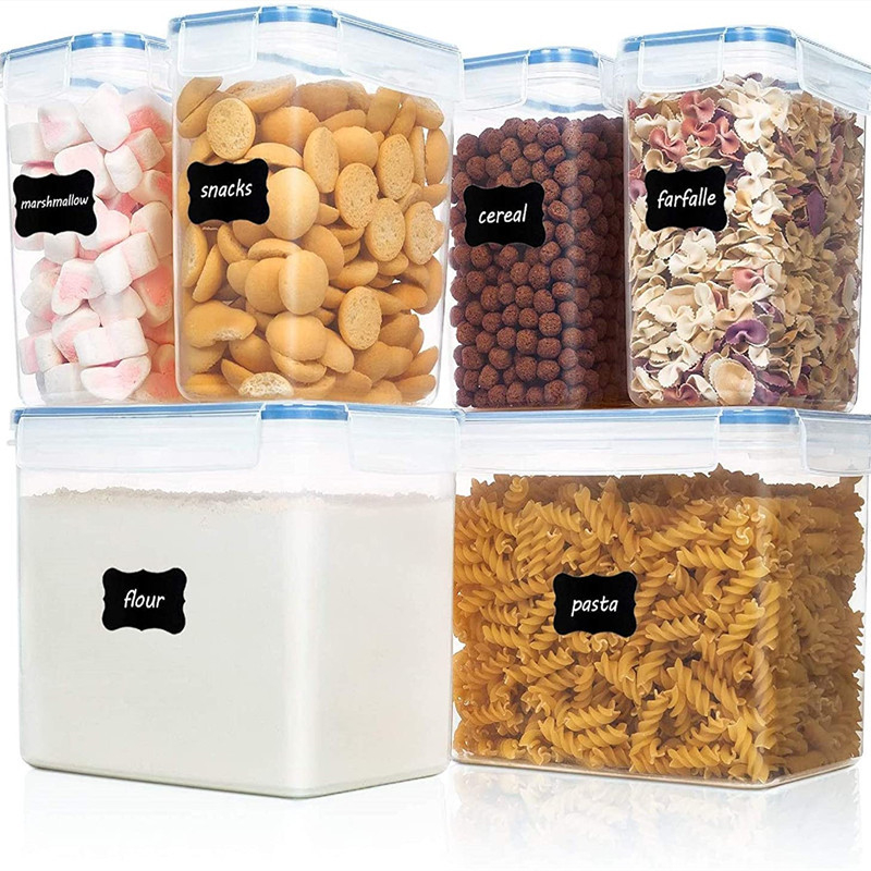 6-dijelni set zatvorenih kutija za skladištenje žitarica, PP materijal, pogodan za mikrovalnu i hladnjak, čuvanje suhih voća