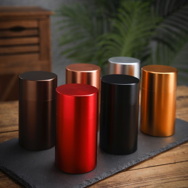 Prijenosna mini metalna kutija za čaj za putovanja — zatvorena kutija za čaj od aluminijskog legura