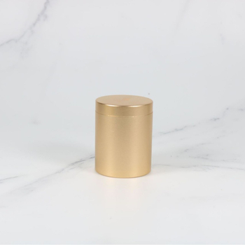 Okrugla aluminijska posuda za čaj žute boje s hermetičnim poklopcem, za Pu'er i Tieguanyin