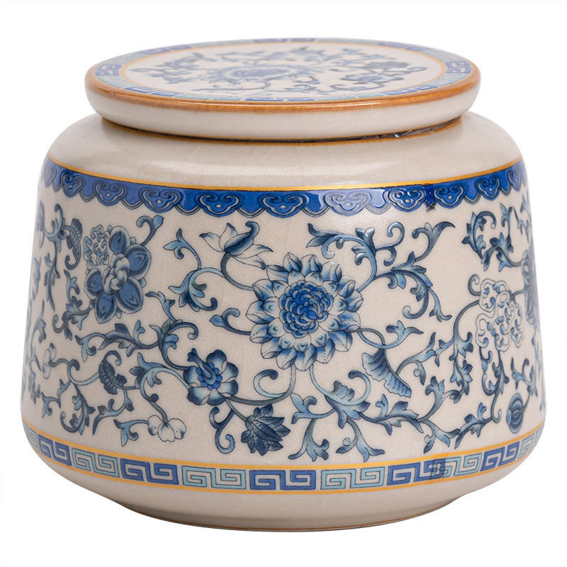Keramička kutija za čaj Qinghua Ru Kiln, zatvorena, 200 ml, za zeleni čaj, crni čaj i Pu'er, kućna uporaba, brend Qiye