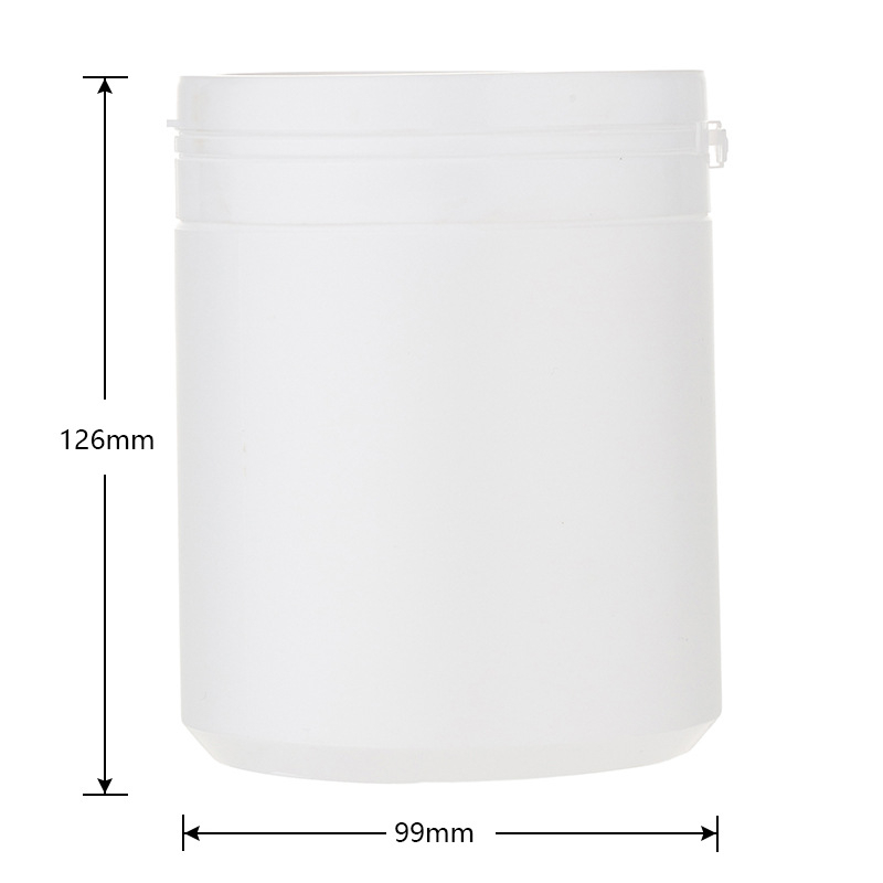 Προσαρμοσμένο μπουκάλι HDPE με ευρύ στόμιο 600 ml, με καπάκι αποσπώμενο – σφραγισμένος πλαστικός κάδος για γάλα σε σκόνη και τροφή