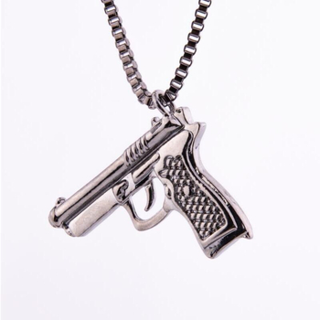 Muški hip-hop ogrlica s privjeskom pištolja