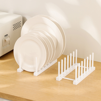 Raft de depozitare pentru farfurii și vase, organizator de bucătărie din plastic, stil modern minimalist