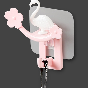 Flamingo ljepljiva kuka, nosivost do 3 kg, za kupaonicu i kuhinju, bez bušenja, zidni držač