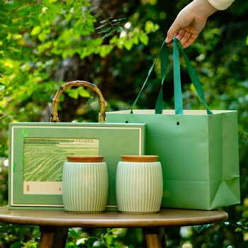 Premium keramički čajni spremnik s praznom kutijom za poklon za proljetne zelene čajeve (Longjing, Biluochun, Maojian, Yulu, Maofeng)