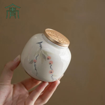 Ručno slikana keramička posuda za čaj s motivom persimon, zatvorena, otporna na vlagu, retro luksuznog stila Kung Fu čaj set