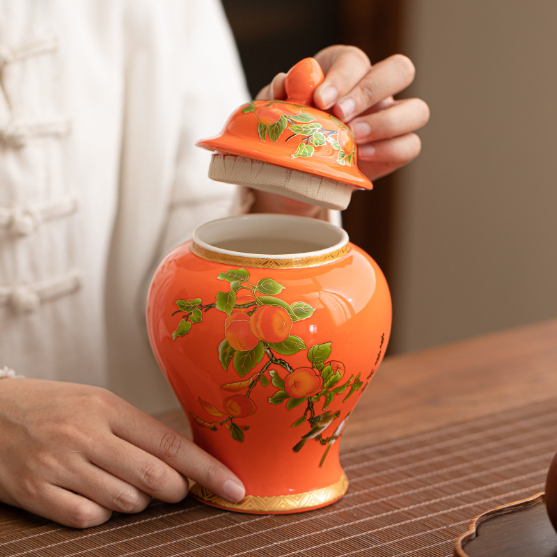 Keramična posuda za čaj s hermetičnim zatvaranjem, velika, za crni i zeleni čaj, Longjing i Pu'er