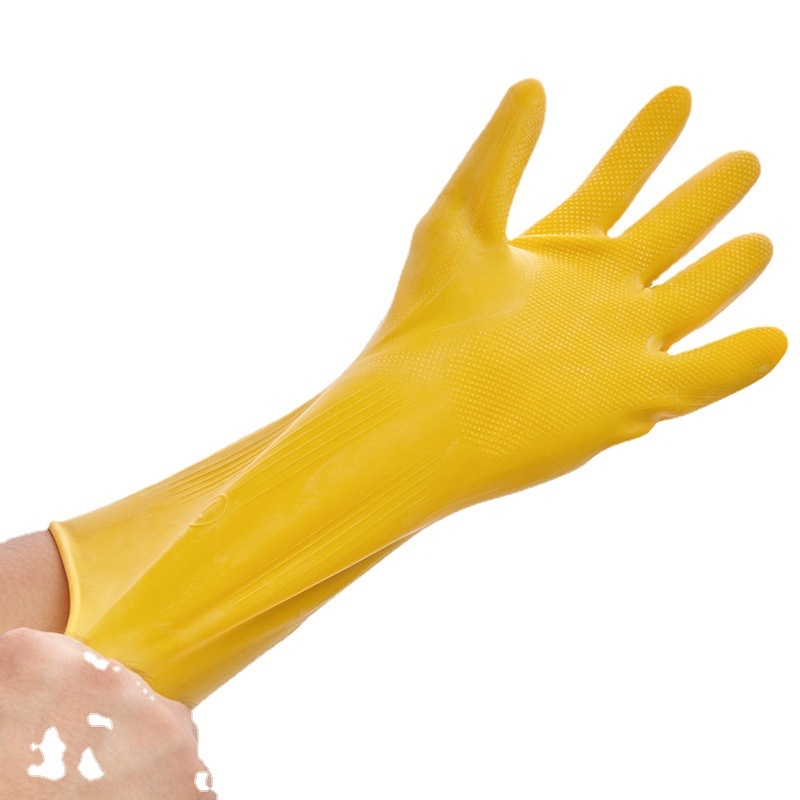 Debele latex rukavice za kuhinju, otpornu na masnoće, kiseline i lužine, vodonepropusne, duljine 32 cm, za kućno čišćenje