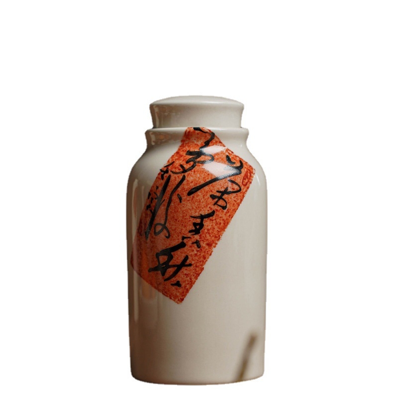 Keramički spremnik za čaj s poklopcem, japanskog stila, 260 ml, ručno oslikan, zatvarač, retro dizajn