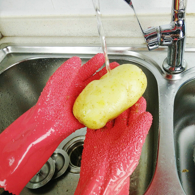 Kuhinjske rukavice za oguljenje – za oguljivanje krumpira, taro i korijenastog povrća; uklanjanje ljuskica ribe