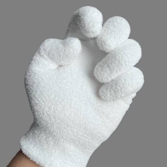 Rukavice za čišćenje od coral fleece, kratkih dlačica, za kućanske poslove i hobije, poliester, 21 cm, jednobojne