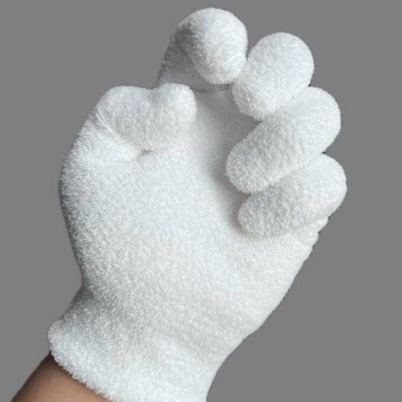 Rukavice za čišćenje od coral fleece, kratkih dlačica, za kućanske poslove i hobije, poliester, 21 cm, jednobojne