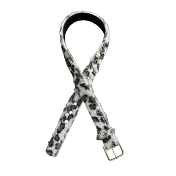 Pojas od pliša s leopard uzorkom, Y2K punk ulični stil, lanac za struk, kopča s pinom