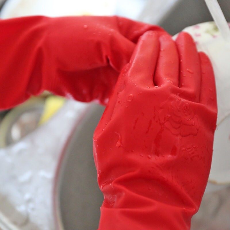 Meet Plus latex rukavice s crvenom ružom – 400 komada, veleprodajni set za kućno čišćenje, pranje rublja i posuđa
