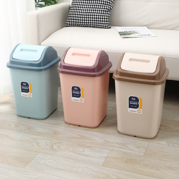 Kanta za smeće s poklopcem, kućnog oblika, za kupaonicu i kuhinju, plastična, kapacitet do 4 L, kućna uporaba