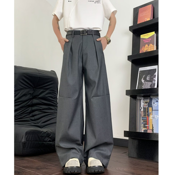 Nova muška hlača visokog kvaliteta s draperiranim krojem, retro kendō stil, dugačka do poda