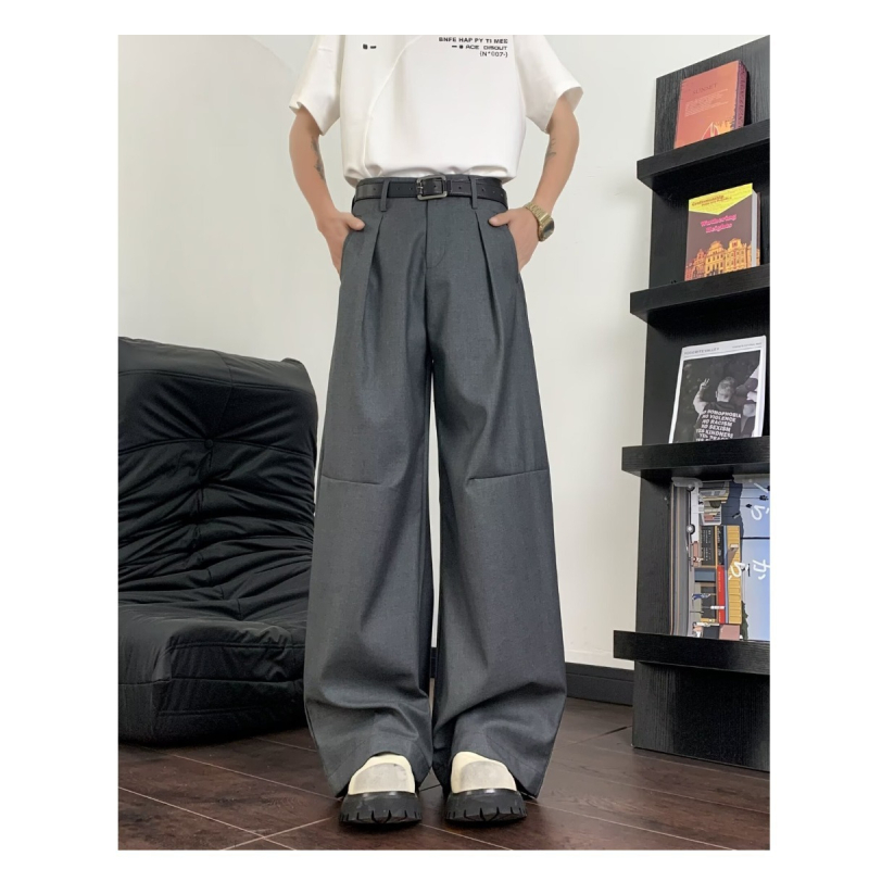 Nova muška hlača visokog kvaliteta s draperiranim krojem, retro kendō stil, dugačka do poda