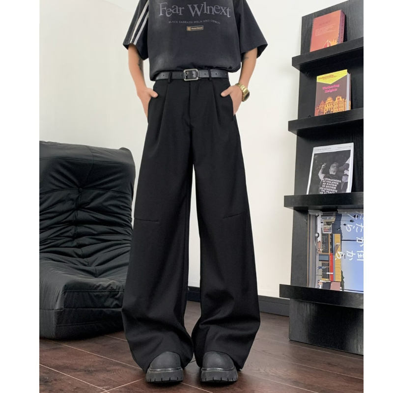 Nova muška hlača visokog kvaliteta s draperiranim krojem, retro kendō stil, dugačka do poda