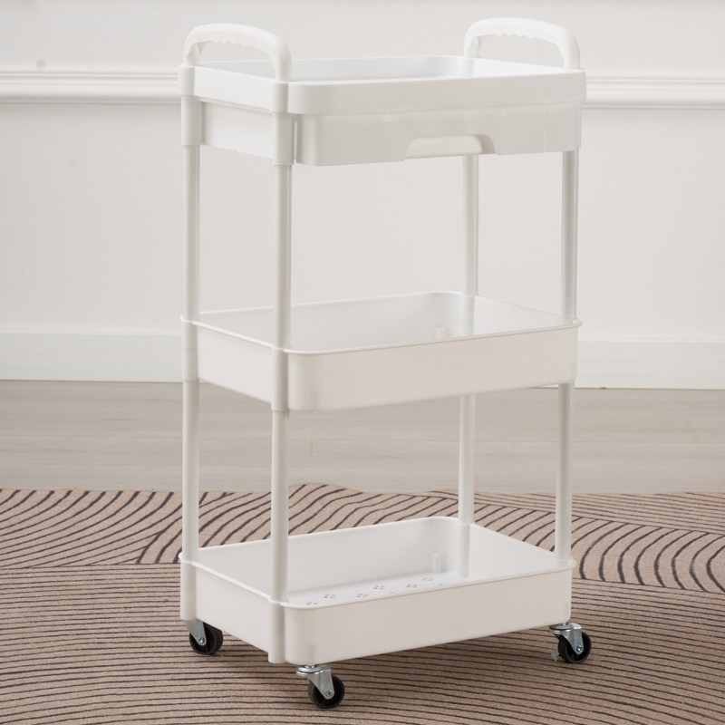 Prijenosna trostupnja kolica s ladicom za kozmetiku, kuhinju i dnevni boravak